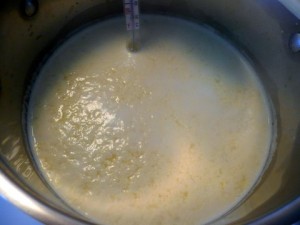 After adding the lemon juice
