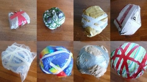 A Fun Family Game From Recycled Gift Wrap? You Betcha!