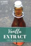 homemade vanilla extract in a swing top glass jar