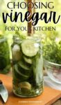jar of sliced cucumbers with the lid off, waiting for the vinegar brine to be added.
