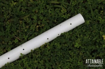 many holes in a pvc pipe