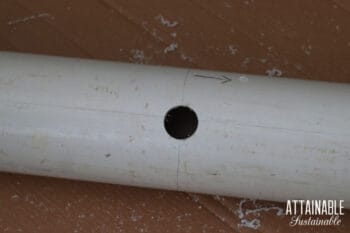 hole in a pvc pipe