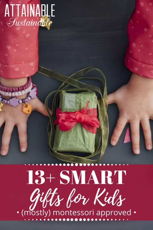 Finding gifts for kids that allow you to maintain your values of simplicity and less waste can be a challenge. Here's a bit of help! #holiday #gifts
