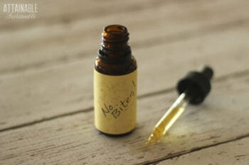 mosquito repellent in a brown dropper bottle