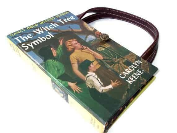 Nancy Drew book turned into a purse for upcycled gifts