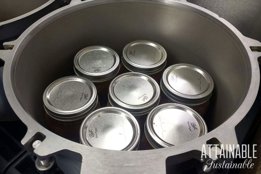 7 jars in a pressure canner