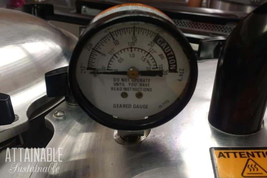 pressure gauge on canner