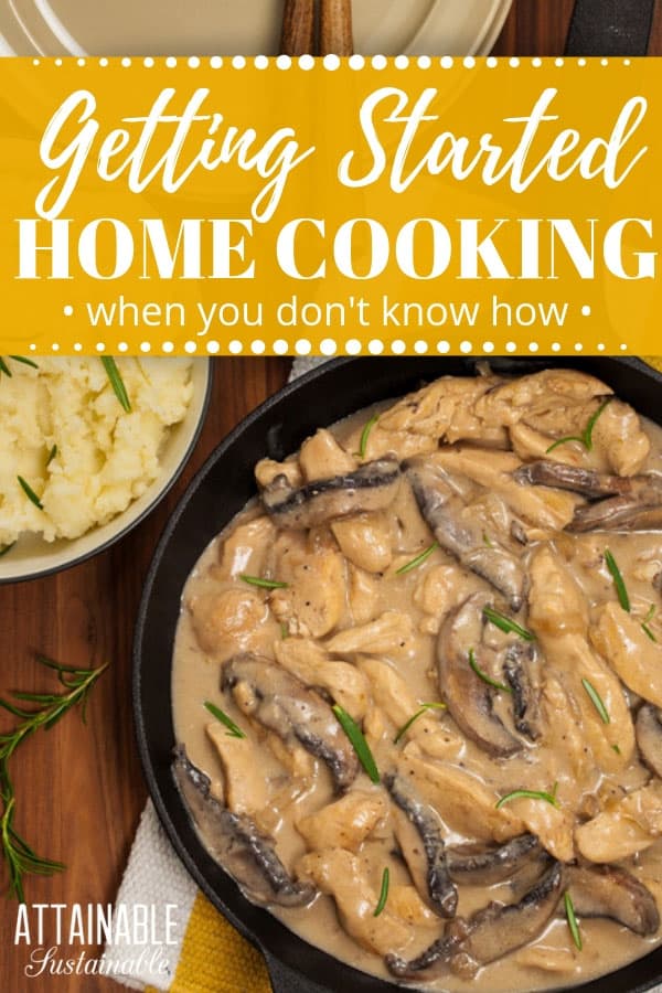 Home cooking allows us to put healthy, whole food on the table. But what if you don't know the first thing about home cooking? Novice chefs can tackle home cooking with some of these ideas. And if you're GOOD at home cooking? Here's how you can help others embrace it! #cooking #realfood