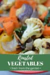 roasted red vegetables, cauliflower prominent