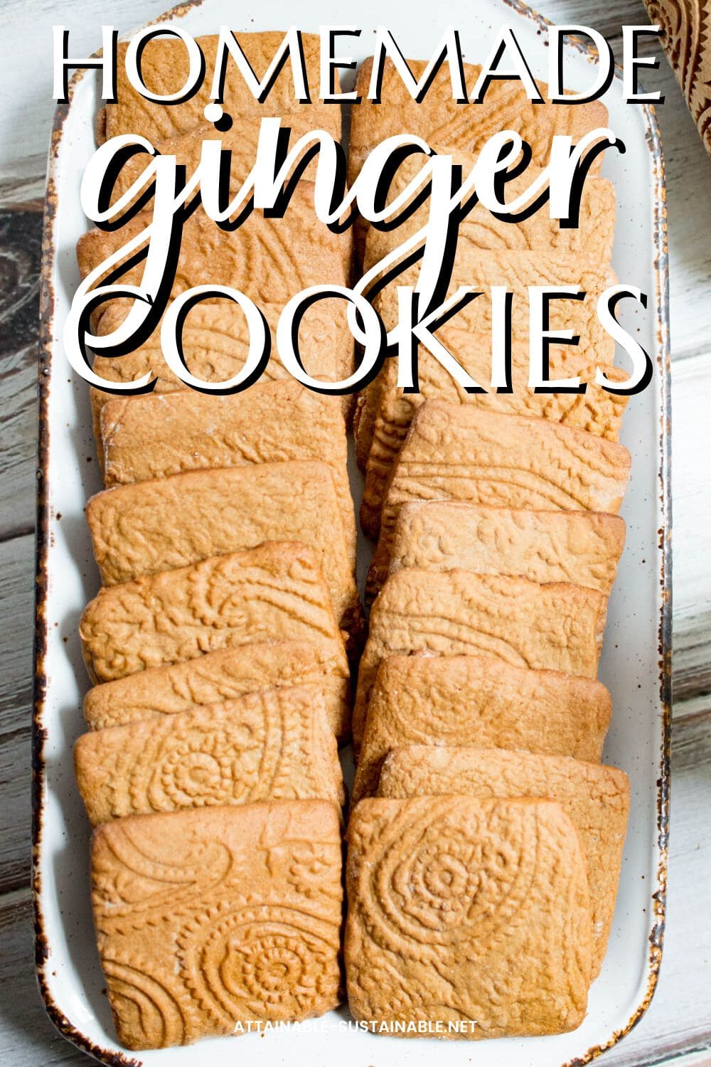 square cookies on a tray.