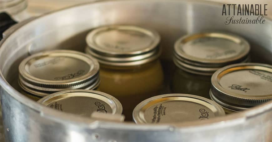 canning jars in pressure canner