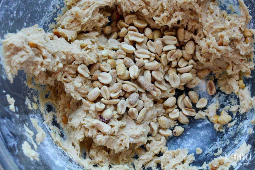 muffin batter in a glass bowl