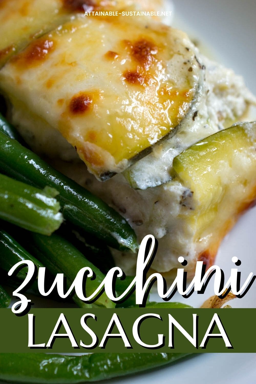 zucchini lasagna on a plate.