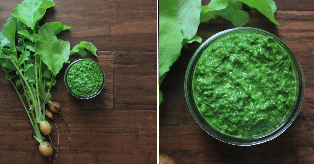 Radish Greens Pesto How to Use these Edible Leaves