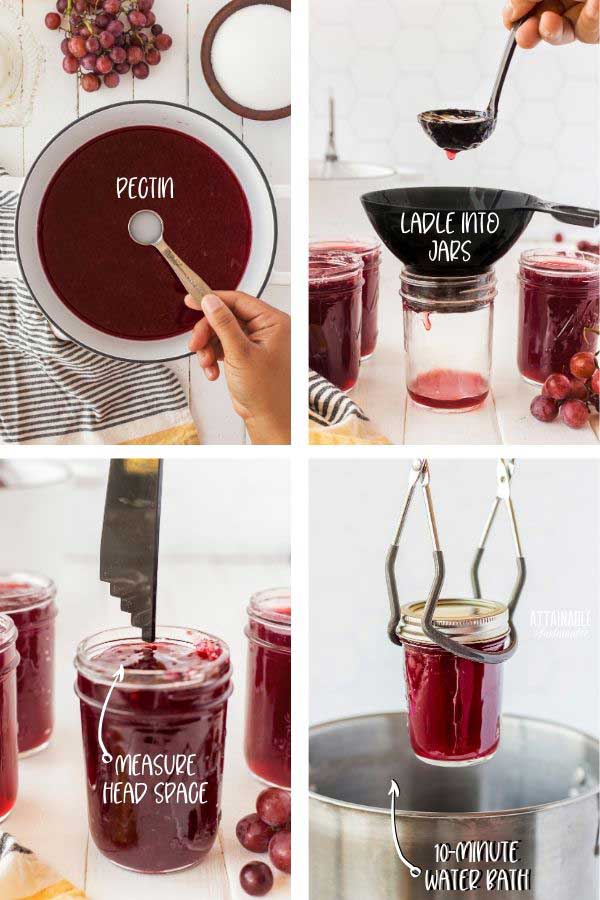 process steps for making grape jelly