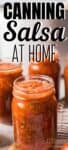 jars of homemade salsa