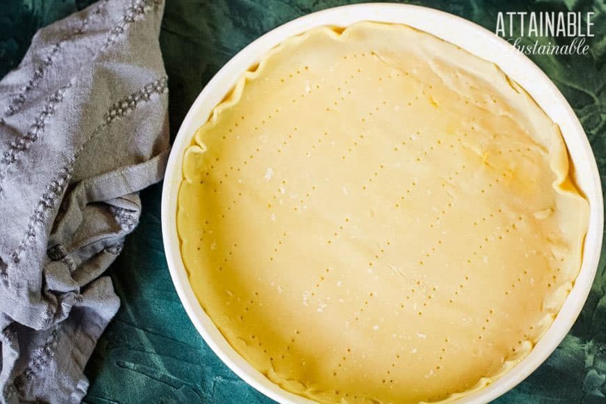pie crust in a tart pan