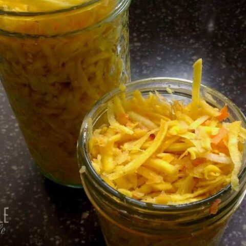 ready to freeze carrots in a mason jar