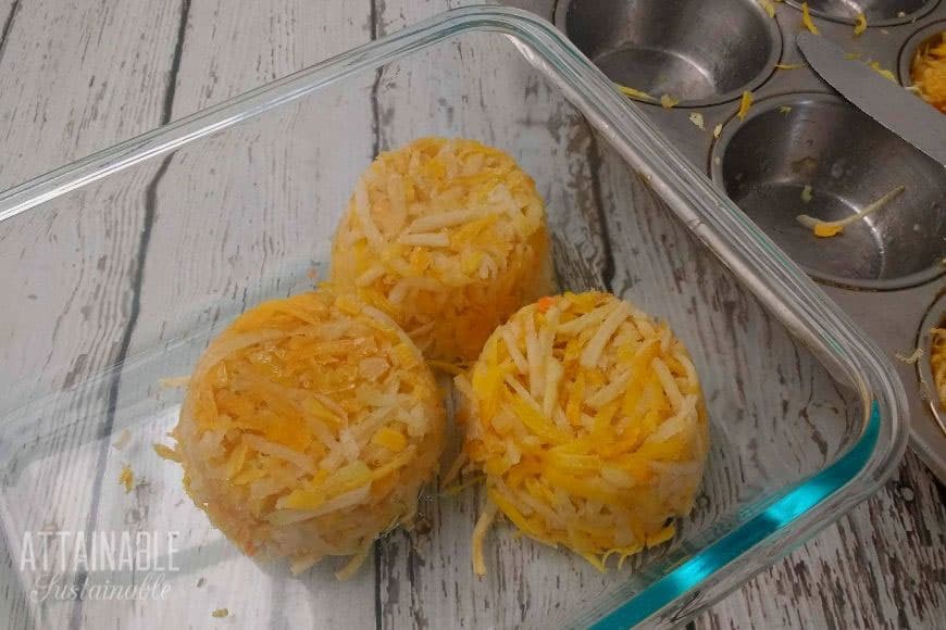 carrots in a glass container