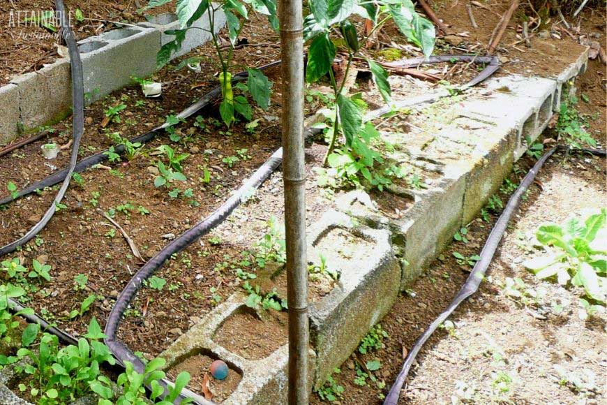 garden terraces from concrete blocks