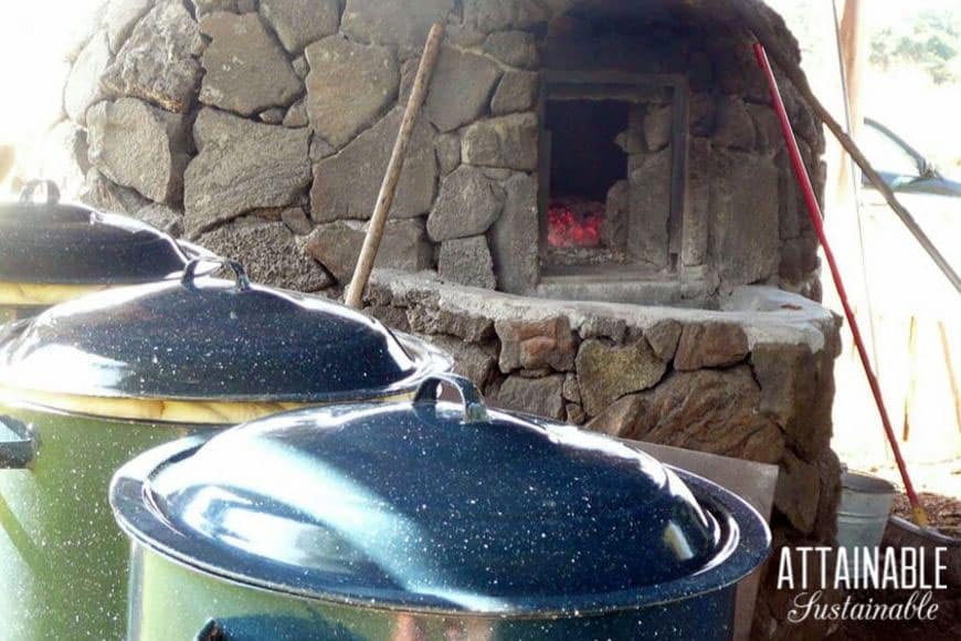 portuguese sweet bread recipe rising in blue canning pots