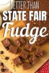 fudge squares on a cutting board