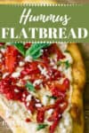 hummus pizza flatbread with red peppers
