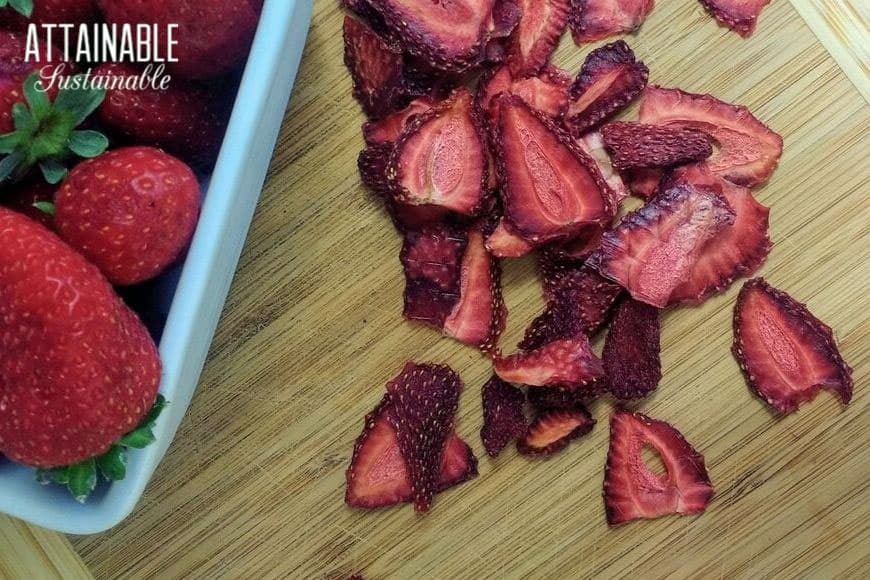 dried strawberries from above