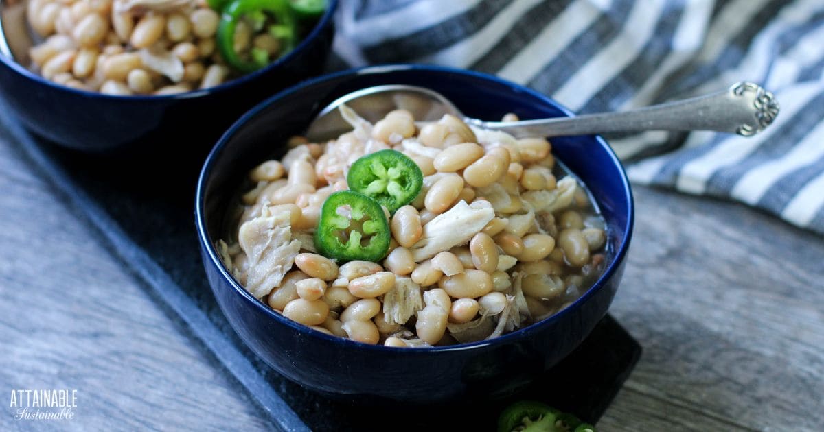 White Chicken Chili Recipe - 6-Ingredients Means Dinner in a Hurry
