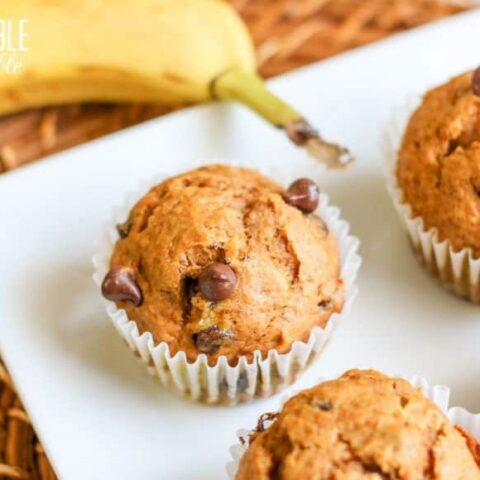 muffins on a white cutting board