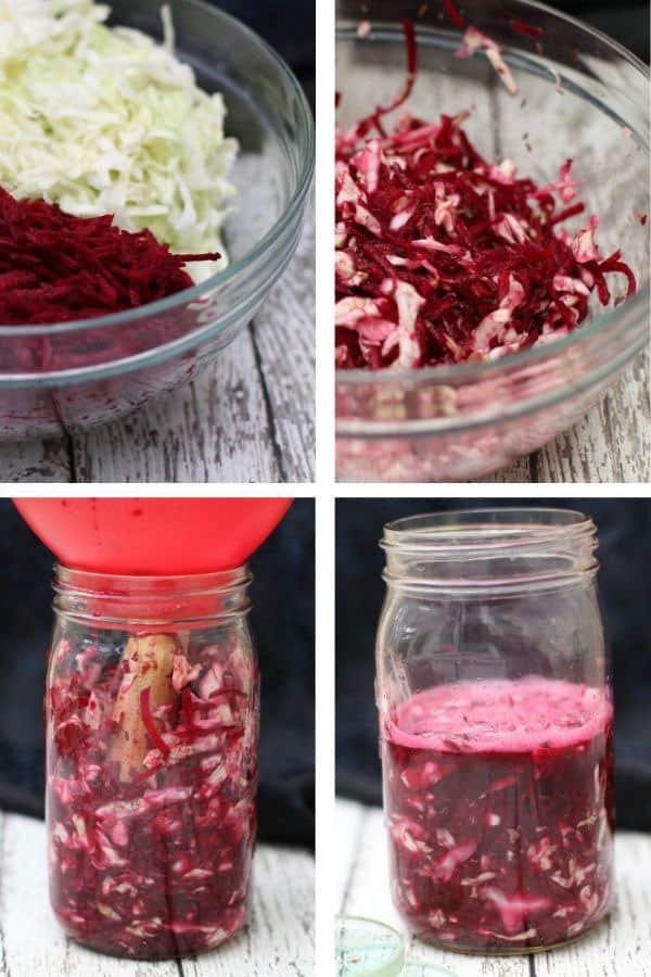 process of making sauerkraut.