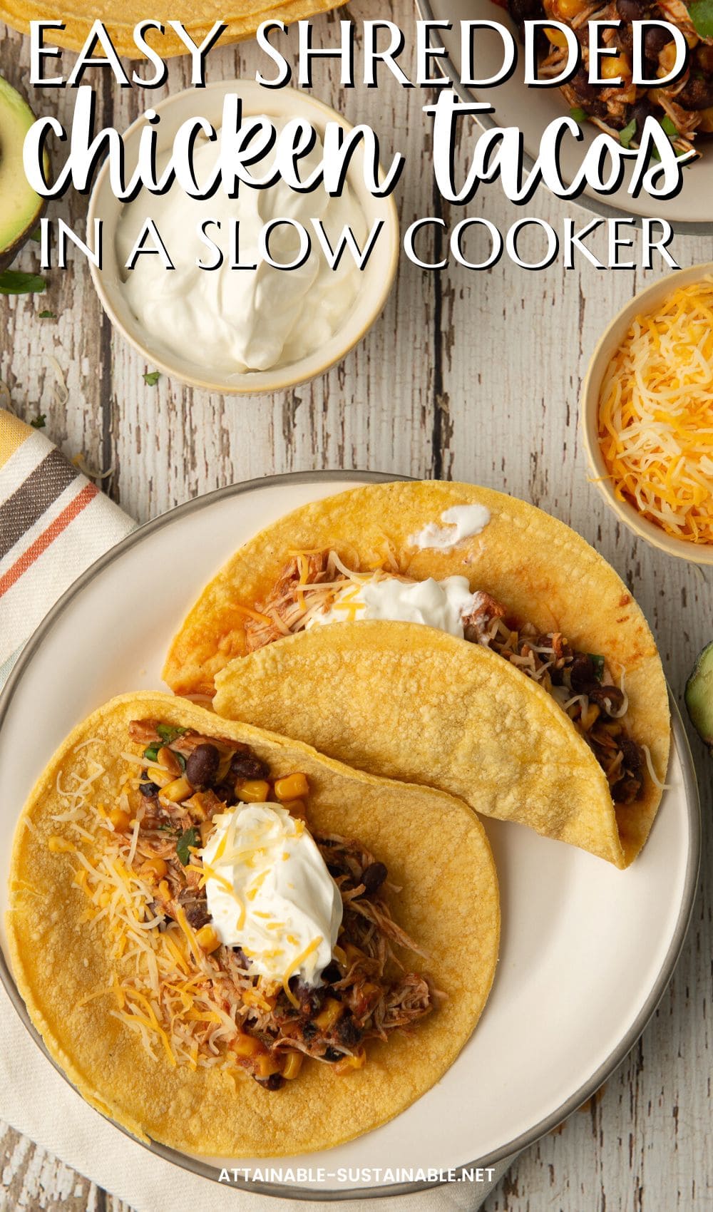 white plate with two tacos in corn tortillas. 