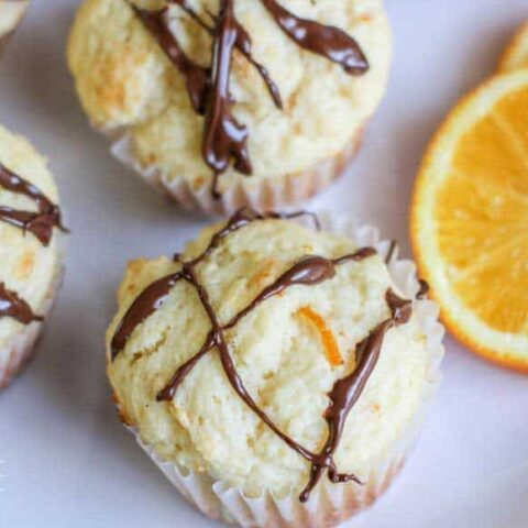 orange muffins on a plate