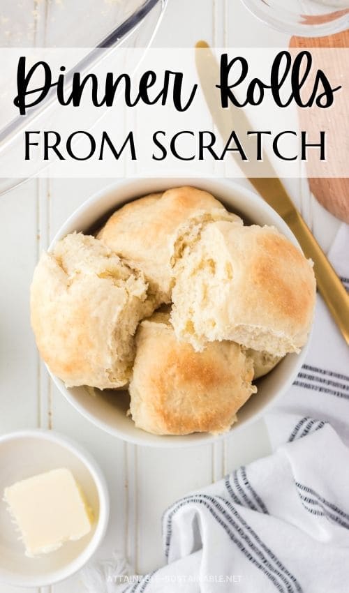 dinner rolls served in a white bowl