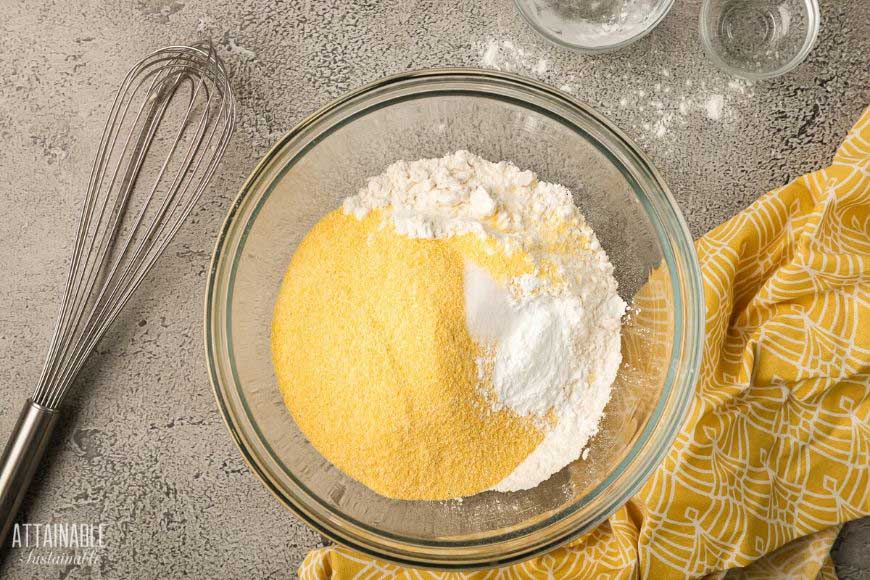 dry ingredients for cornbread recipe