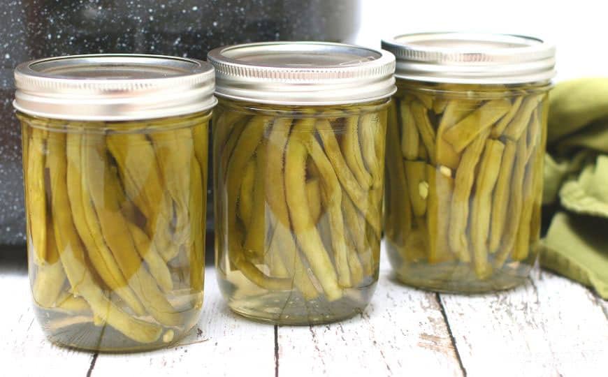 3 jars of pickled green beans