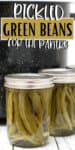 jars of pickled green beans