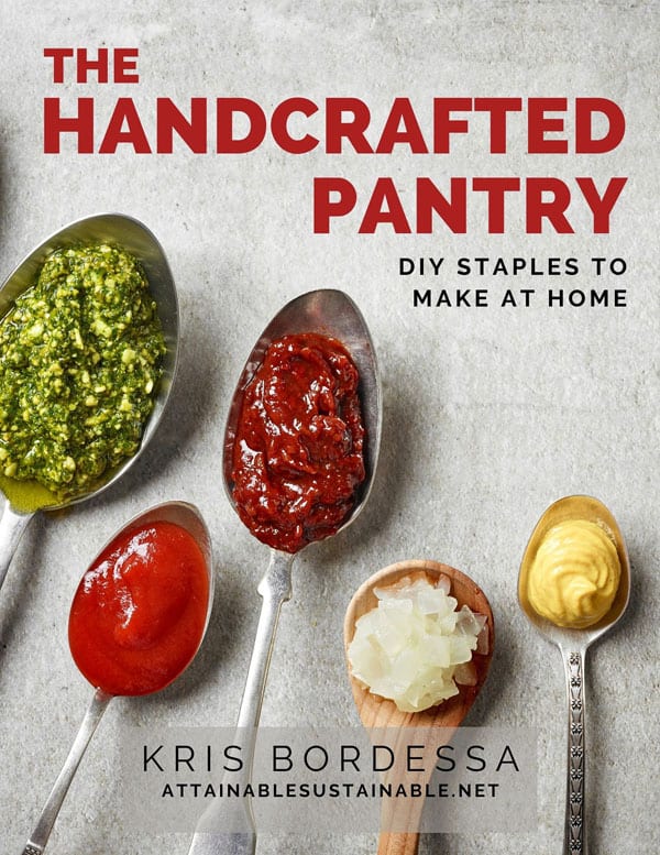 The Handcrafted Pantry, ebook cover with spoons full of condiments