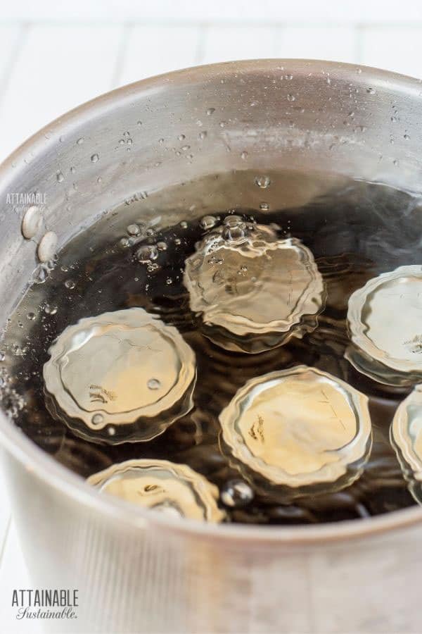 canning pot full of jars and water