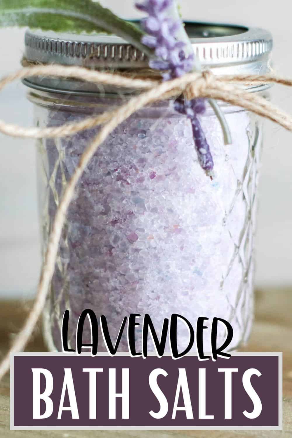 lavender bath salts tied with twine