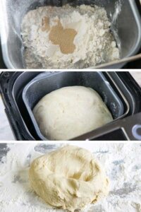 process of making dough in bread machine