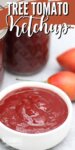 red ketchup in a white dish with canning jars surrounding it