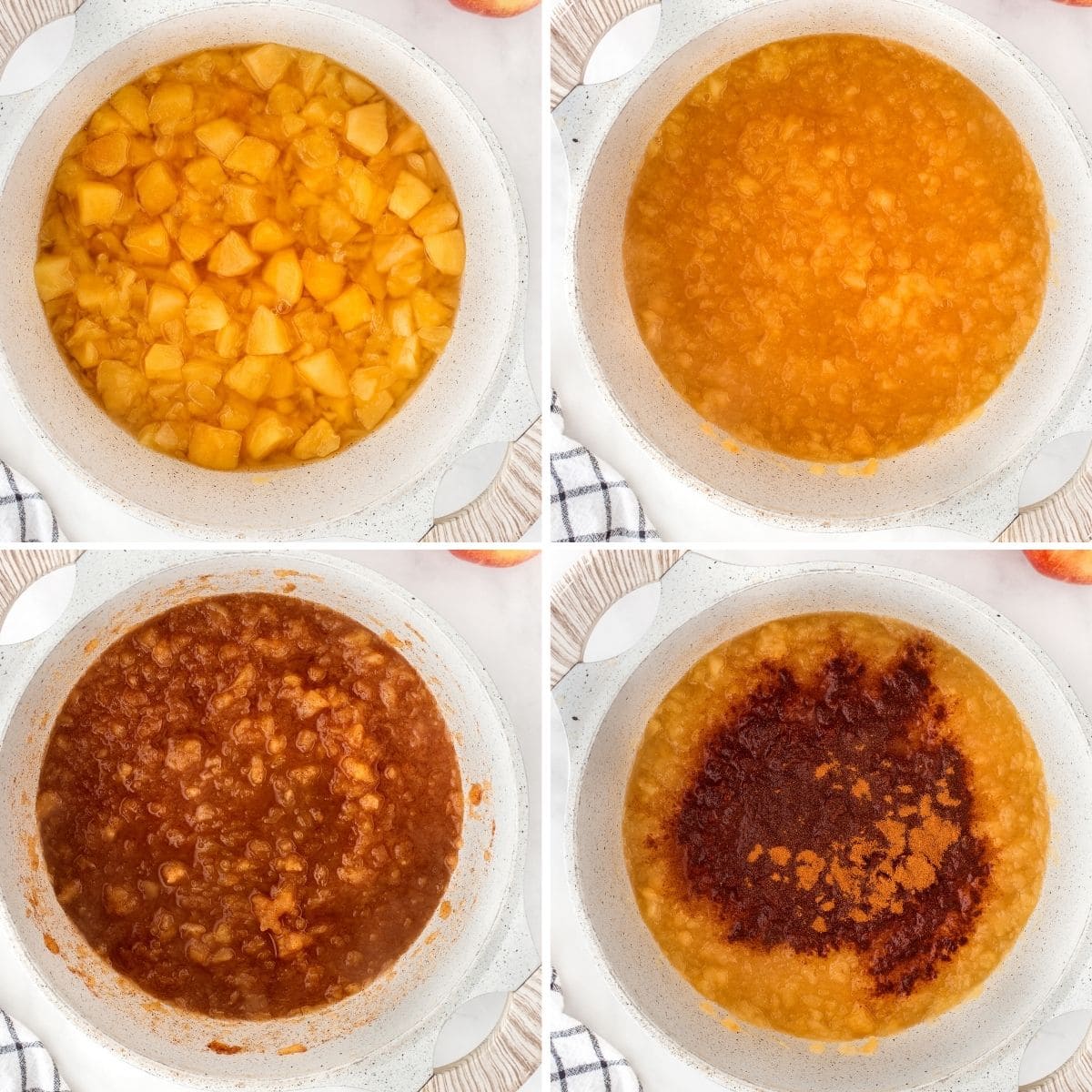 process of cooking applesauce