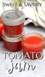 jars of tomato jam, one opened