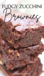 stack of fudgy brownies