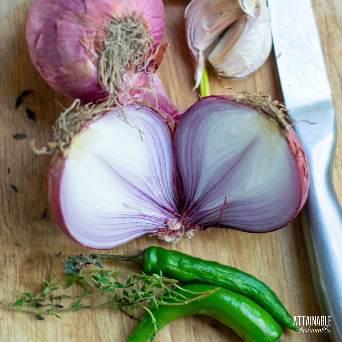 ingredients for making pickled onions.
