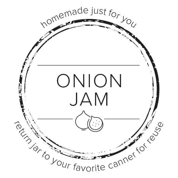 label for onion jam.