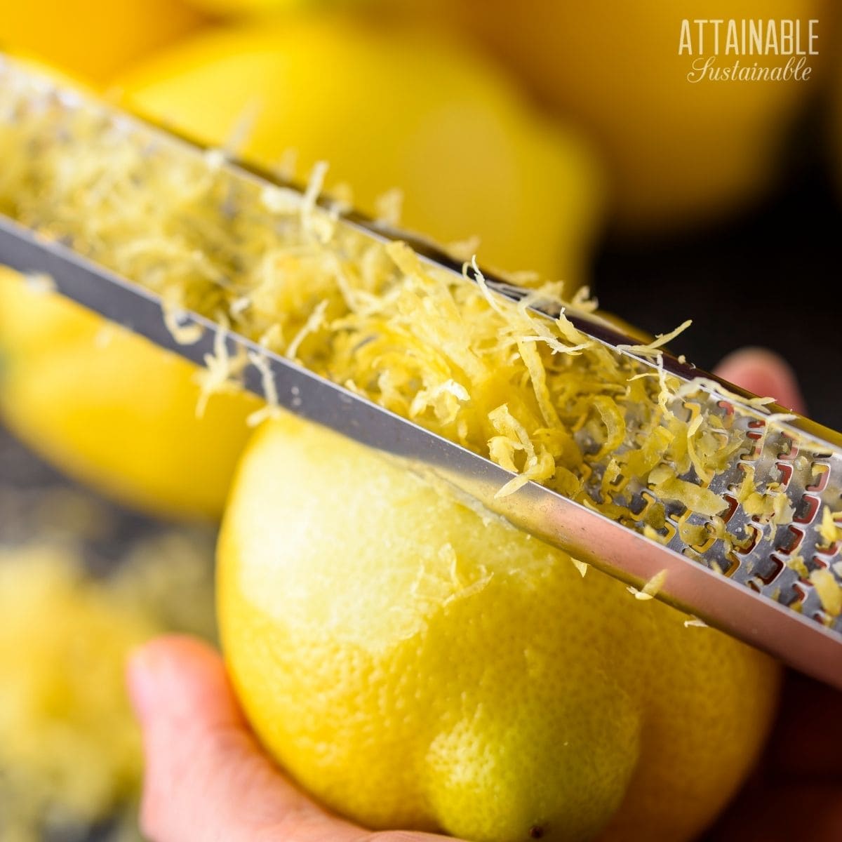 microplane with lemon.