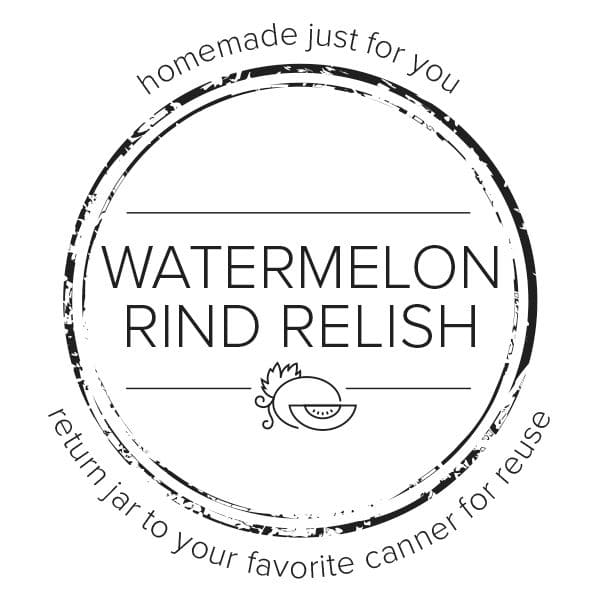 canning label for relish.