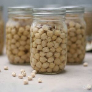 jars of canned beans.